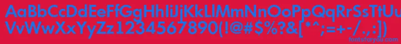 Police AFuturicaltSemibold – polices bleues sur fond rouge