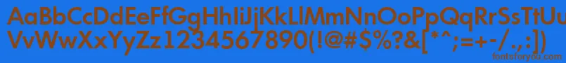 fuente AFuturicaltSemibold – Fuentes Marrones Sobre Fondo Azul