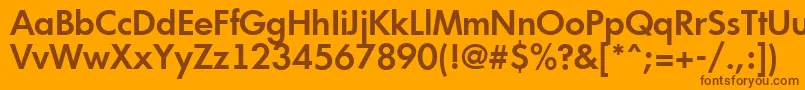 AFuturicaltSemibold Font – Brown Fonts on Orange Background