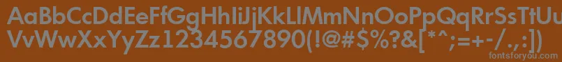 フォントAFuturicaltSemibold – 茶色の背景に灰色の文字
