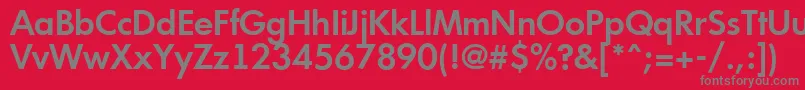 AFuturicaltSemibold Font – Gray Fonts on Red Background