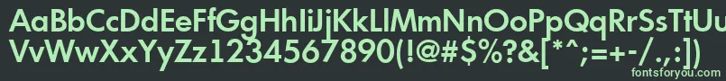 Шрифт AFuturicaltSemibold – зелёные шрифты на чёрном фоне