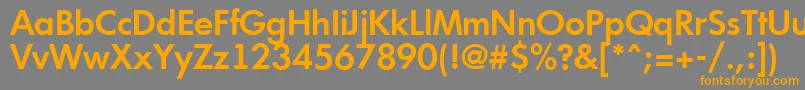 AFuturicaltSemibold Font – Orange Fonts on Gray Background