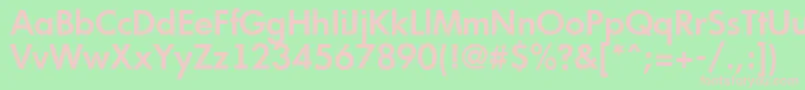 AFuturicaltSemibold-Schriftart – Rosa Schriften auf grünem Hintergrund