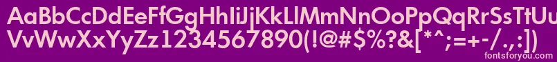 AFuturicaltSemibold Font – Pink Fonts on Purple Background