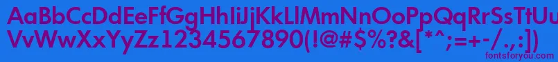 AFuturicaltSemibold Font – Purple Fonts on Blue Background