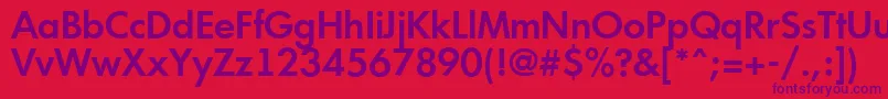 AFuturicaltSemibold Font – Purple Fonts on Red Background