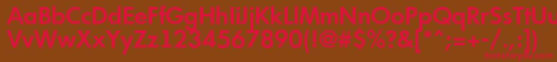 AFuturicaltSemibold Font – Red Fonts on Brown Background