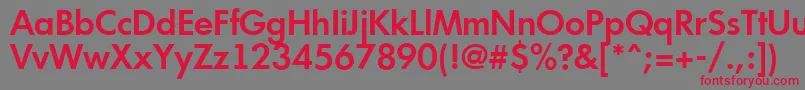 AFuturicaltSemibold Font – Red Fonts on Gray Background