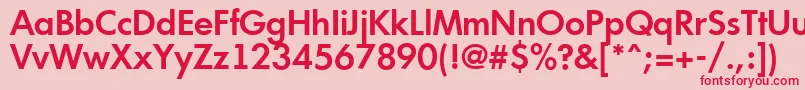 AFuturicaltSemibold Font – Red Fonts on Pink Background
