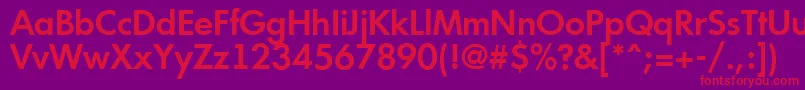 AFuturicaltSemibold Font – Red Fonts on Purple Background