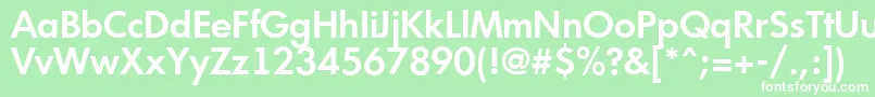 AFuturicaltSemibold Font – White Fonts on Green Background