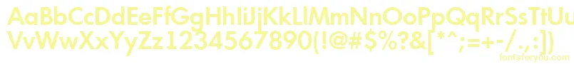 Czcionka AFuturicaltSemibold – żółte czcionki