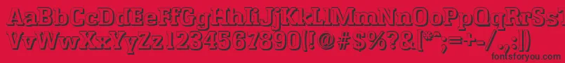 EnschedeshadowBold Font – Black Fonts on Red Background