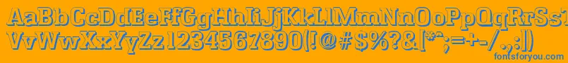 EnschedeshadowBold Font – Blue Fonts on Orange Background