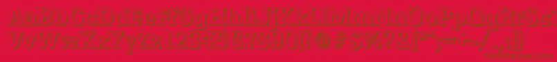 EnschedeshadowBold Font – Brown Fonts on Red Background