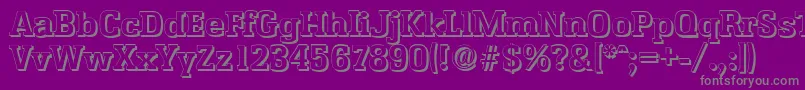 EnschedeshadowBold Font – Gray Fonts on Purple Background