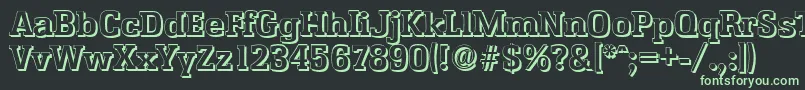 Шрифт EnschedeshadowBold – зелёные шрифты на чёрном фоне