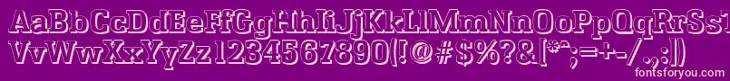 EnschedeshadowBold Font – Pink Fonts on Purple Background