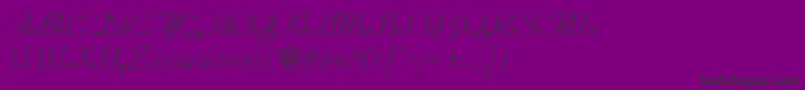 OhioScript-Schriftart – Schwarze Schriften auf violettem Hintergrund