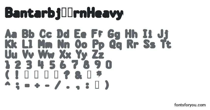 A fonte BantarbjГ¶rnHeavy – alfabeto, números, caracteres especiais