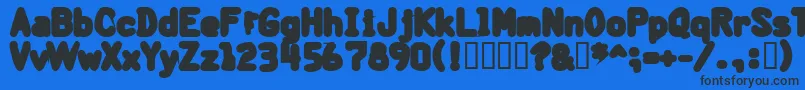 フォントBantarbjГ¶rnHeavy – 黒い文字の青い背景