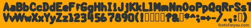 BantarbjГ¶rnHeavy Font – Black Fonts on Orange Background