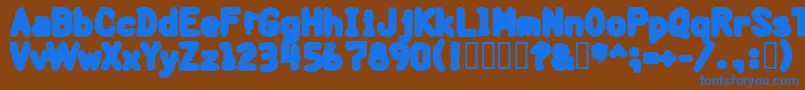 BantarbjГ¶rnHeavy Font – Blue Fonts on Brown Background