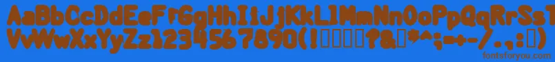 BantarbjГ¶rnHeavy Font – Brown Fonts on Blue Background