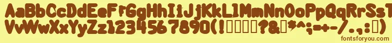 BantarbjГ¶rnHeavy Font – Brown Fonts on Yellow Background