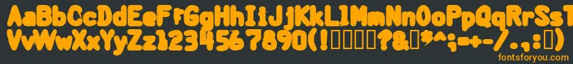 BantarbjГ¶rnHeavy Font – Orange Fonts on Black Background