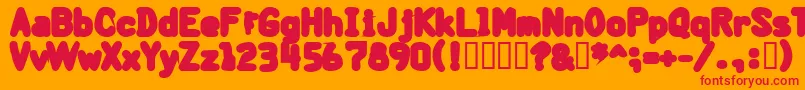 BantarbjГ¶rnHeavy Font – Red Fonts on Orange Background