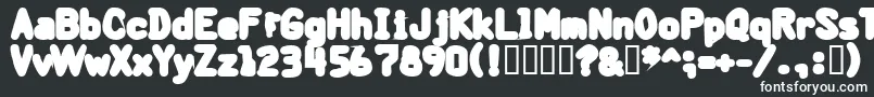 Шрифт BantarbjГ¶rnHeavy – белые шрифты на чёрном фоне