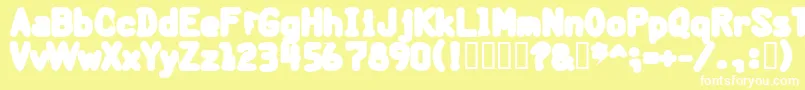 BantarbjГ¶rnHeavy Font – White Fonts on Yellow Background