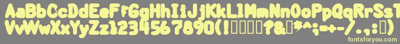 BantarbjГ¶rnHeavy Font – Yellow Fonts on Gray Background