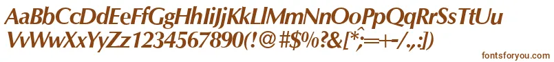 Шрифт O801FlareBolditalic – коричневые шрифты на белом фоне