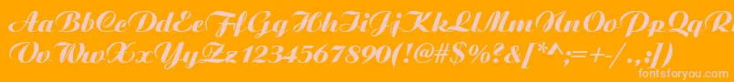 Шрифт Aristocrat – розовые шрифты на оранжевом фоне