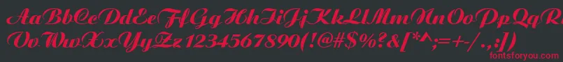 Aristocrat Font – Red Fonts on Black Background