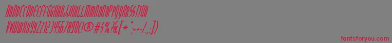 Postmodernoblique Font – Red Fonts on Gray Background