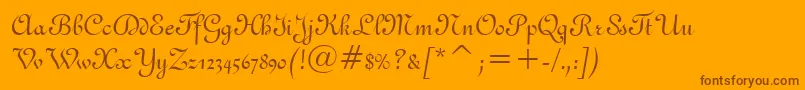 French111Bt Font – Brown Fonts on Orange Background
