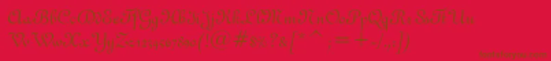 French111Bt Font – Brown Fonts on Red Background