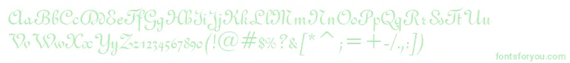 French111Bt Font – Green Fonts on White Background