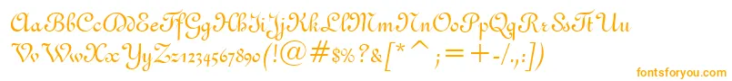French111Bt Font – Orange Fonts on White Background