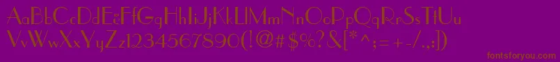 Hafnium Font – Brown Fonts on Purple Background