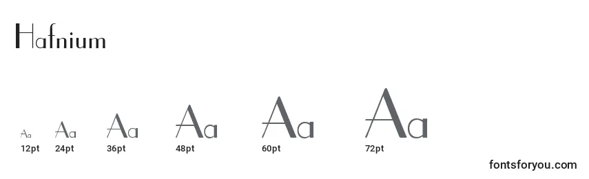 Размеры шрифта Hafnium