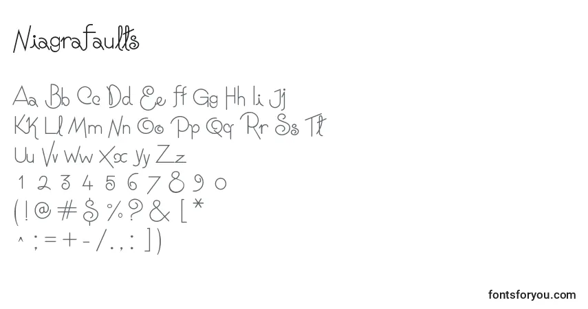 NiagraFaults font – alphabet, numbers, special characters
