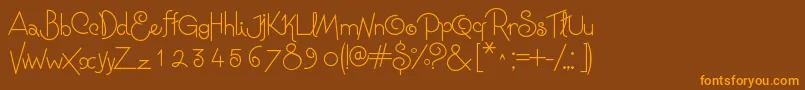NiagraFaults Font – Orange Fonts on Brown Background