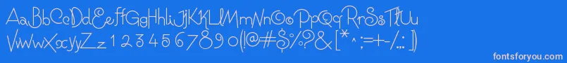 NiagraFaults Font – Pink Fonts on Blue Background