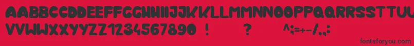 Kmurka Font – Black Fonts on Red Background