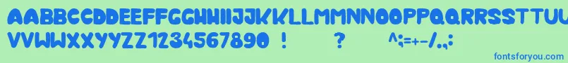 More about Kmurka Font Kmurka Font – Blue Fonts on Green Background